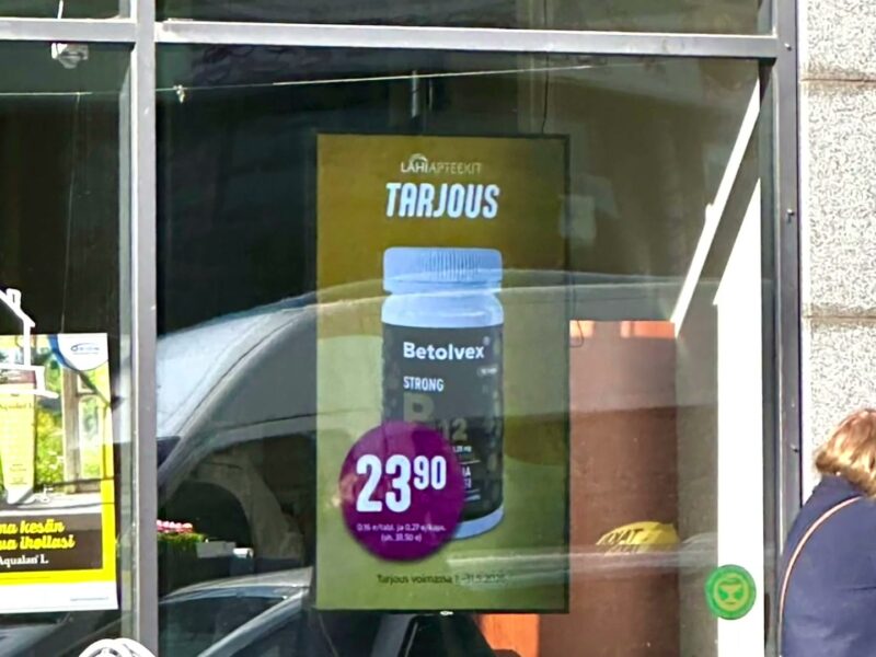 Ikkunanäyttö näyteikkunassa – Infoni